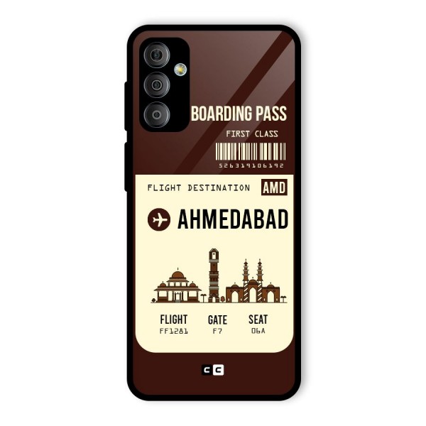 Ahmedabad Boarding Pass Glass Back Case for Galaxy F23