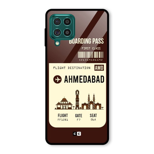 Ahmedabad Boarding Pass Glass Back Case for Galaxy F62