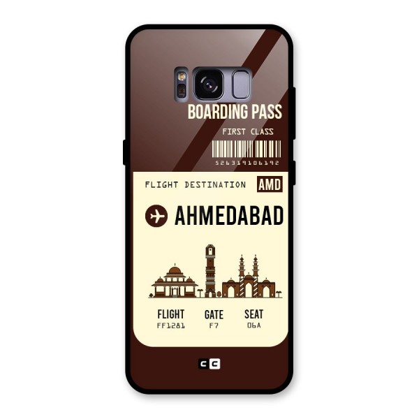 Ahmedabad Boarding Pass Glass Back Case for Galaxy S8