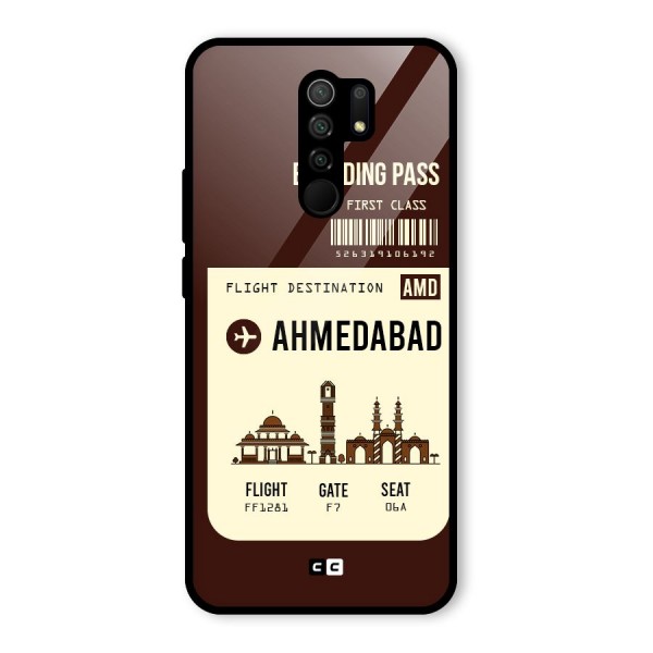 Ahmedabad Boarding Pass Glass Back Case for Poco M2