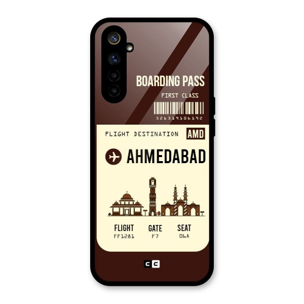 Ahmedabad Boarding Pass Glass Back Case for Realme 6