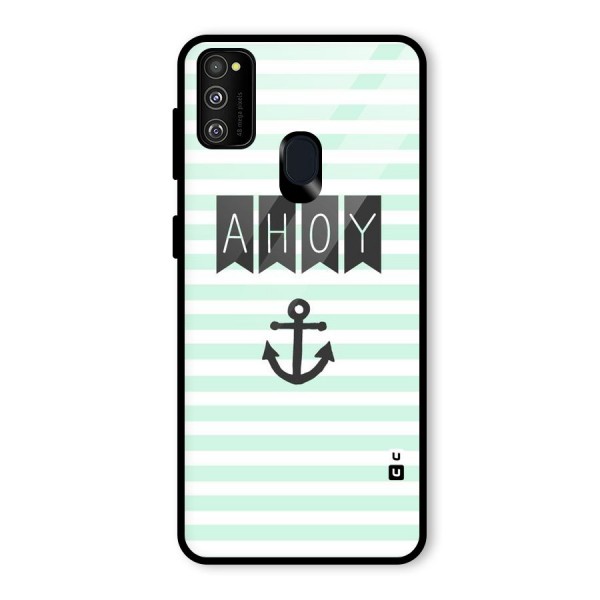 Ahoy Sailor Glass Back Case for Galaxy M21