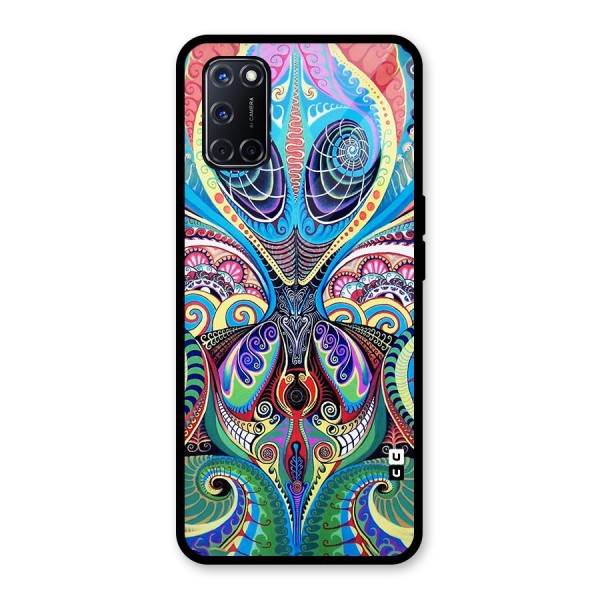 Alien Psychedelic Art Glass Back Case for Oppo A52