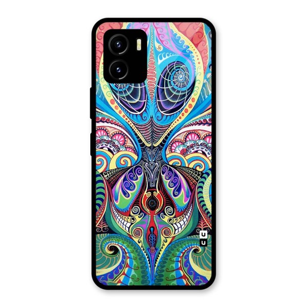 Alien Psychedelic Art Glass Back Case for Vivo Y15s