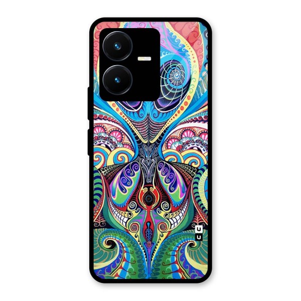 Alien Psychedelic Art Glass Back Case for Vivo Y22