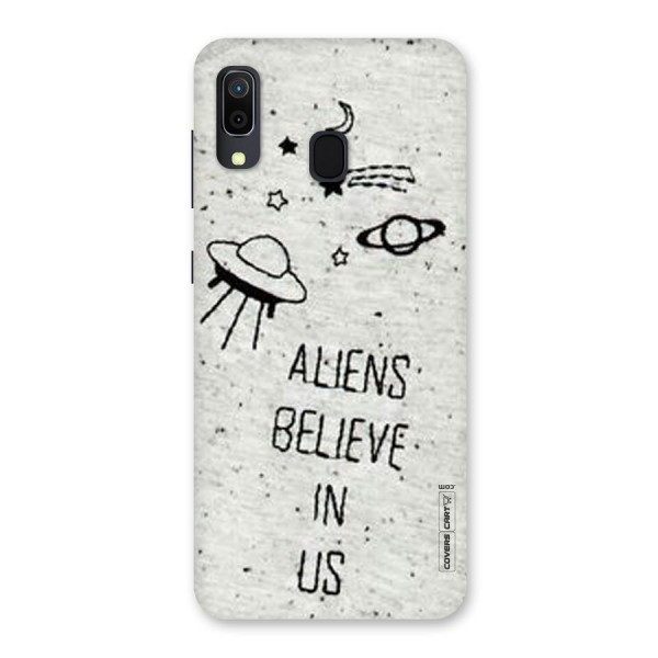 Aliens Believe In Us Back Case for Galaxy A20