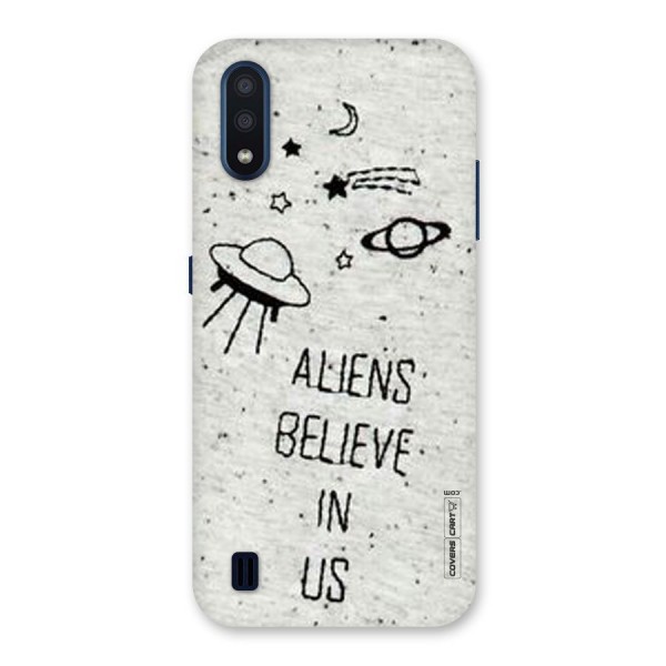 Aliens Believe In Us Back Case for Galaxy M01