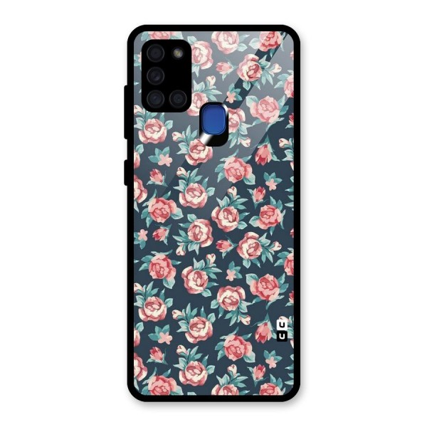 All Art Bloom Glass Back Case for Galaxy A21s