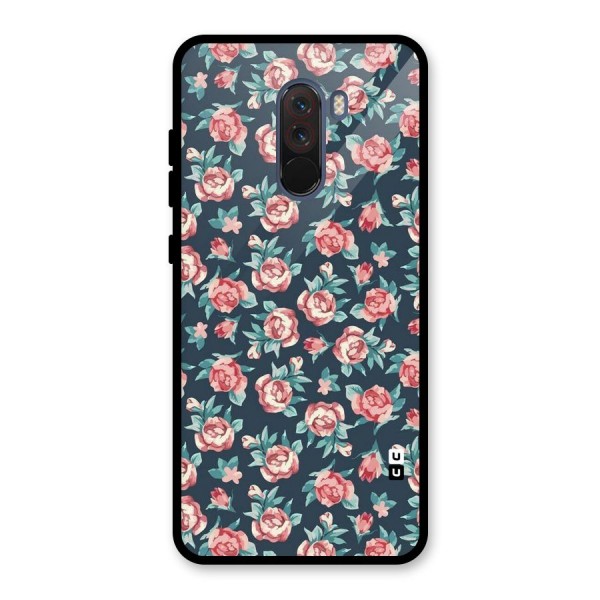 All Art Bloom Glass Back Case for Poco F1