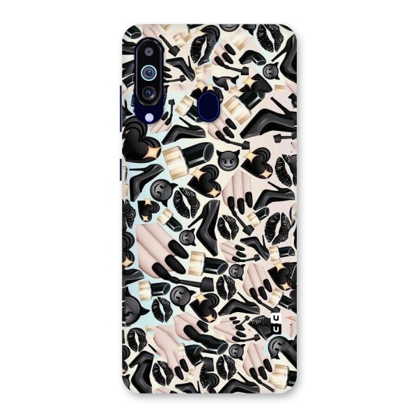 All Black Love Back Case for Galaxy A60