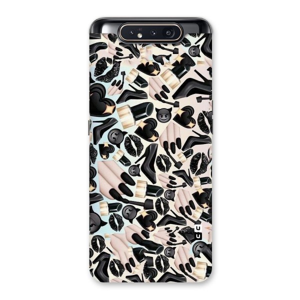 All Black Love Back Case for Galaxy A80