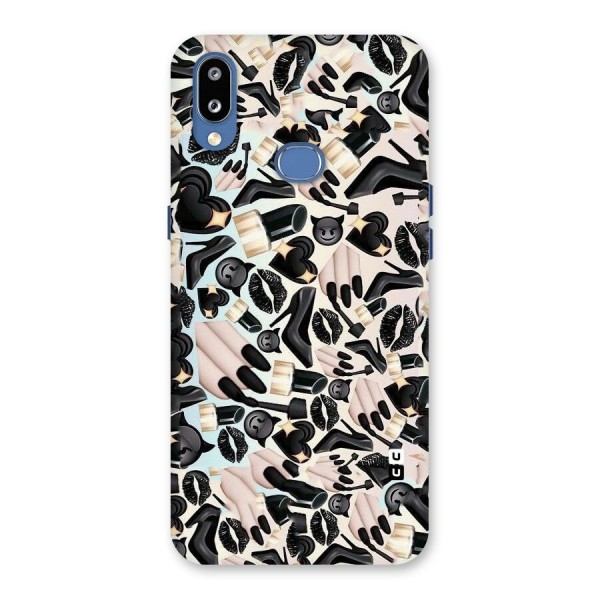 All Black Love Back Case for Galaxy M01s