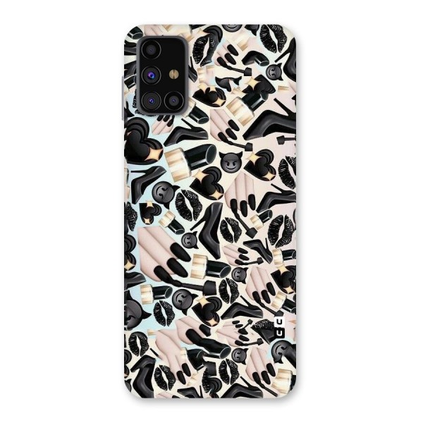 All Black Love Back Case for Galaxy M31s