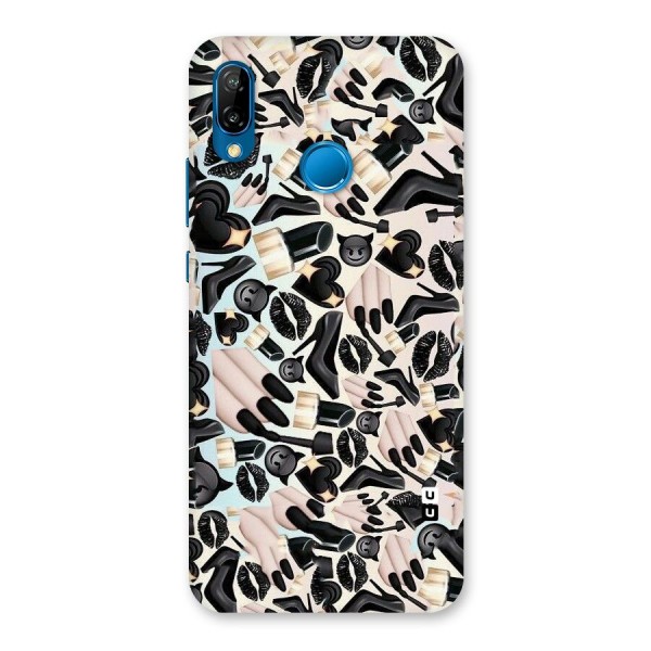 All Black Love Back Case for Huawei P20 Lite