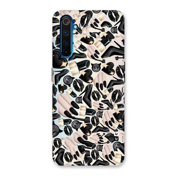 All Black Love Back Case for Realme 6 Pro