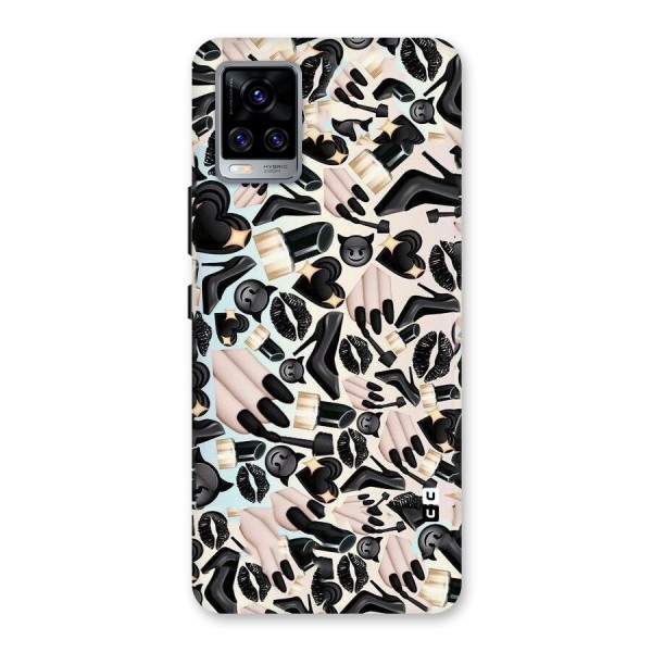 All Black Love Back Case for Vivo V20 Pro