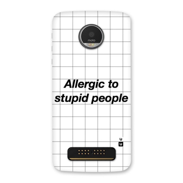 Allergic Back Case for Moto Z Play