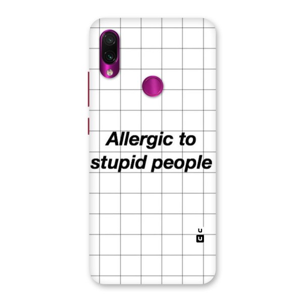 Allergic Back Case for Redmi Note 7 Pro