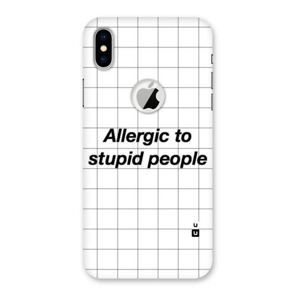 Allergic Back Case for iPhone XS Logo Cut