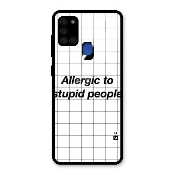 Allergic Glass Back Case for Galaxy A21s