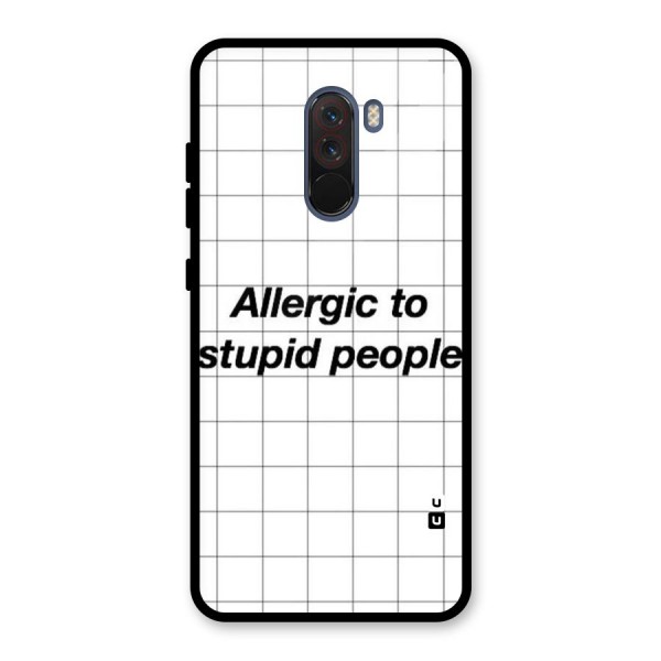 Allergic Glass Back Case for Poco F1