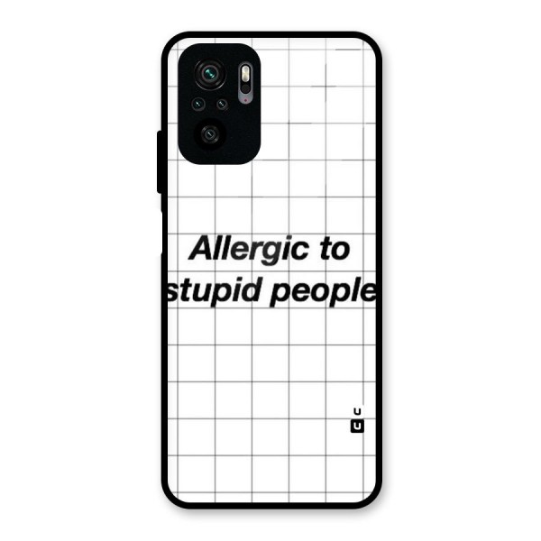 Allergic Glass Back Case for Redmi Note 10