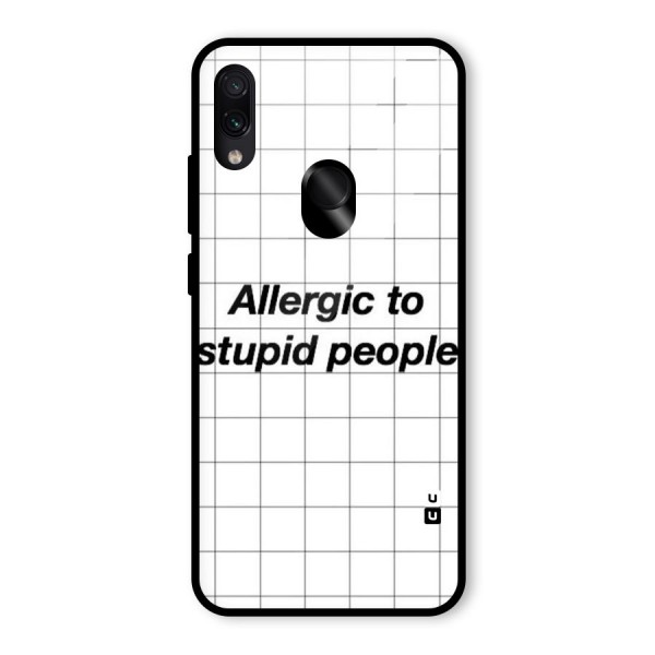 Allergic Glass Back Case for Redmi Note 7