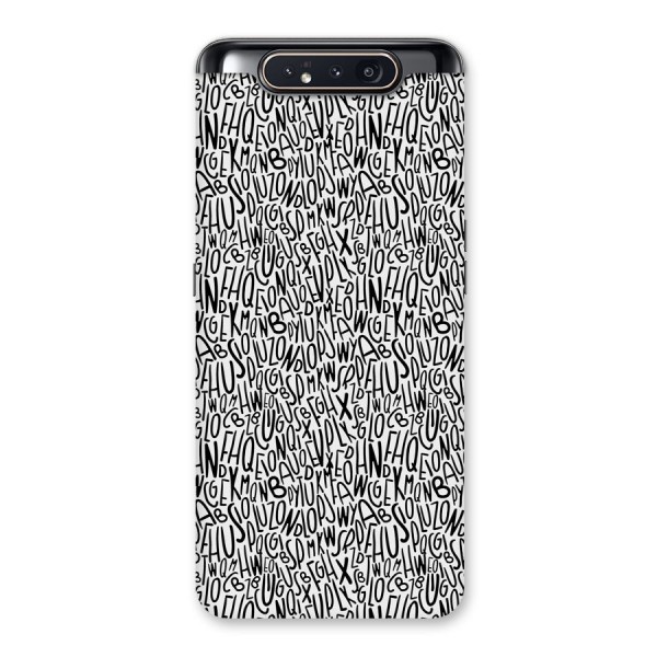 Alphabet Seamless Abstract Back Case for Galaxy A80