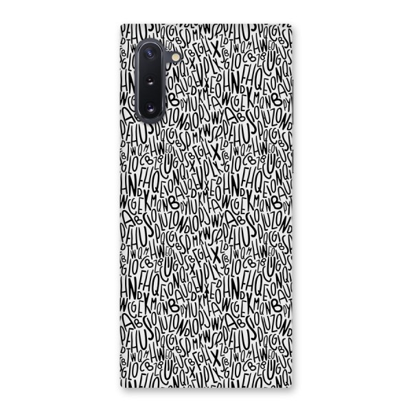 Alphabet Seamless Abstract Back Case for Galaxy Note 10