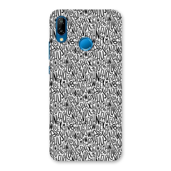 Alphabet Seamless Abstract Back Case for Huawei P20 Lite