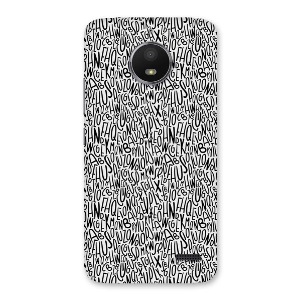 Alphabet Seamless Abstract Back Case for Moto E4