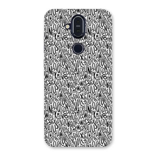 Alphabet Seamless Abstract Back Case for Nokia 8.1