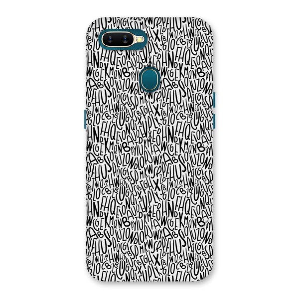 Alphabet Seamless Abstract Back Case for Oppo A12