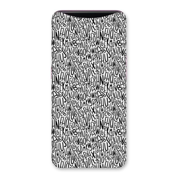 Alphabet Seamless Abstract Back Case for Oppo Find X