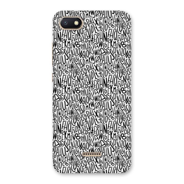 Alphabet Seamless Abstract Back Case for Redmi 6A