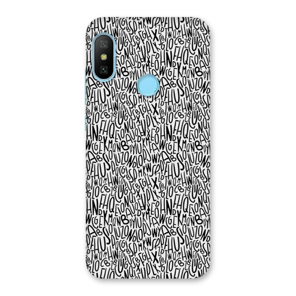 Alphabet Seamless Abstract Back Case for Redmi 6 Pro