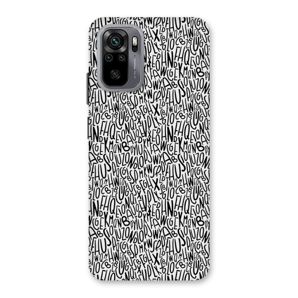 Alphabet Seamless Abstract Back Case for Redmi Note 10