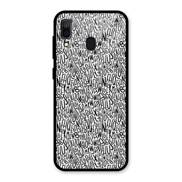 Alphabet Seamless Abstract Glass Back Case for Galaxy A30