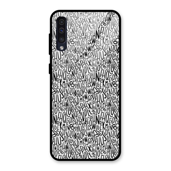 Alphabet Seamless Abstract Glass Back Case for Galaxy A50s