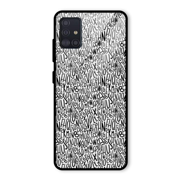 Alphabet Seamless Abstract Glass Back Case for Galaxy A51