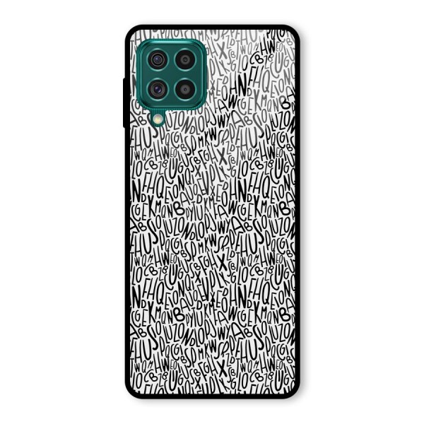 Alphabet Seamless Abstract Glass Back Case for Galaxy F62