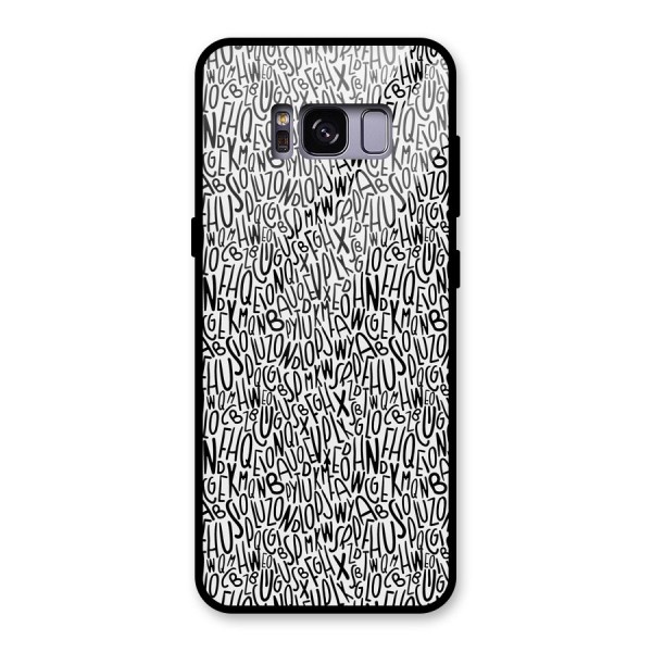 Alphabet Seamless Abstract Glass Back Case for Galaxy S8