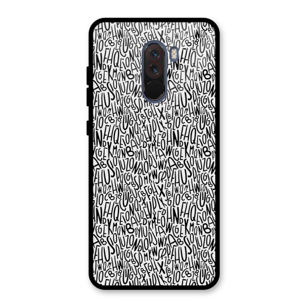 Alphabet Seamless Abstract Glass Back Case for Poco F1