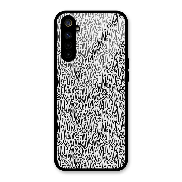 Alphabet Seamless Abstract Glass Back Case for Realme 6i