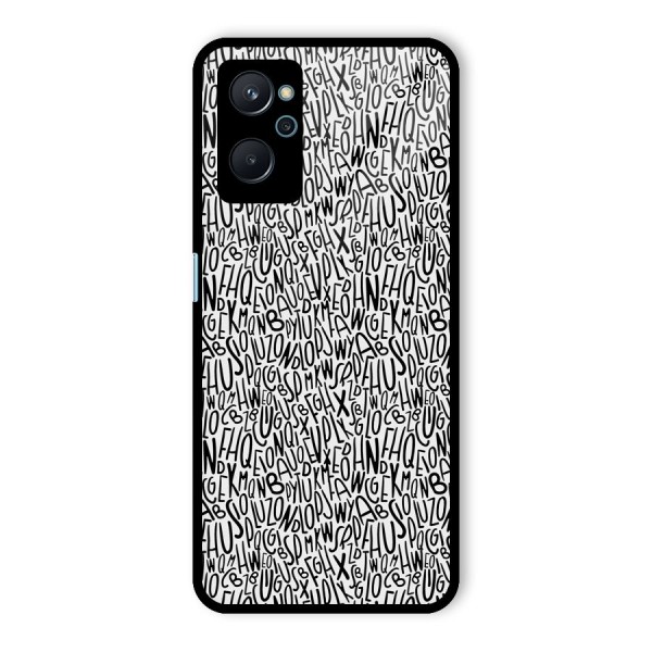 Alphabet Seamless Abstract Glass Back Case for Realme 9i