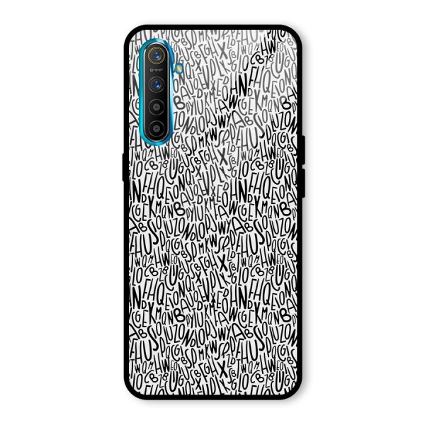 Alphabet Seamless Abstract Glass Back Case for Realme XT