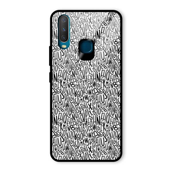 Alphabet Seamless Abstract Glass Back Case for Vivo Y12