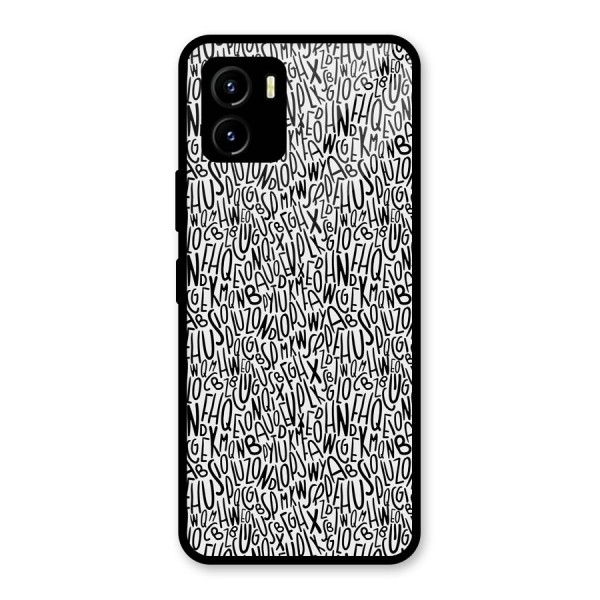 Alphabet Seamless Abstract Glass Back Case for Vivo Y15s