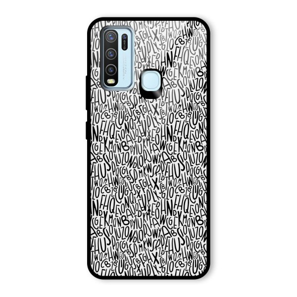 Alphabet Seamless Abstract Glass Back Case for Vivo Y30