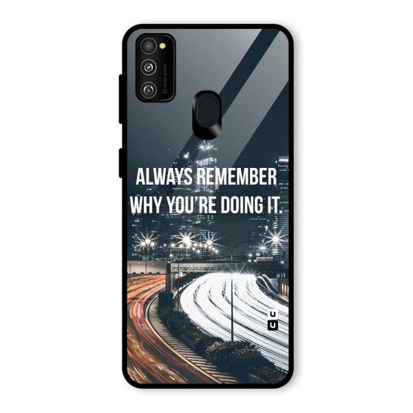 Always Remember Glass Back Case for Galaxy M21